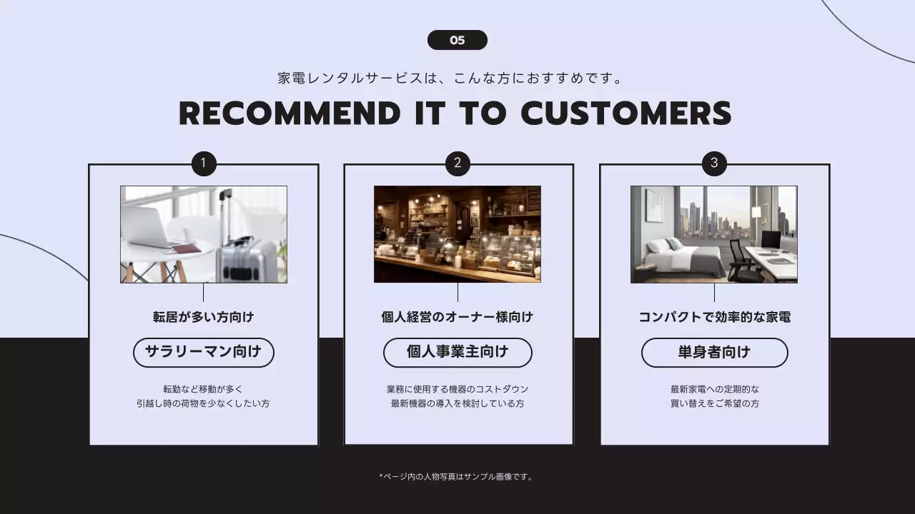 黒 モダン 家電 提案書 プレゼンテーション