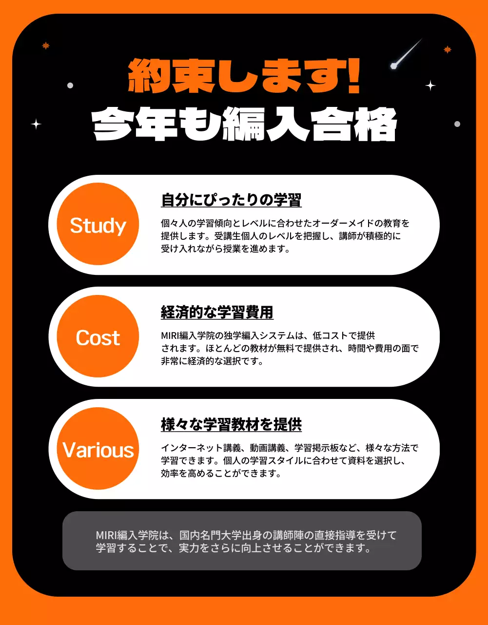 オレンジ ポップ 教育 チラシ 詳細ページ