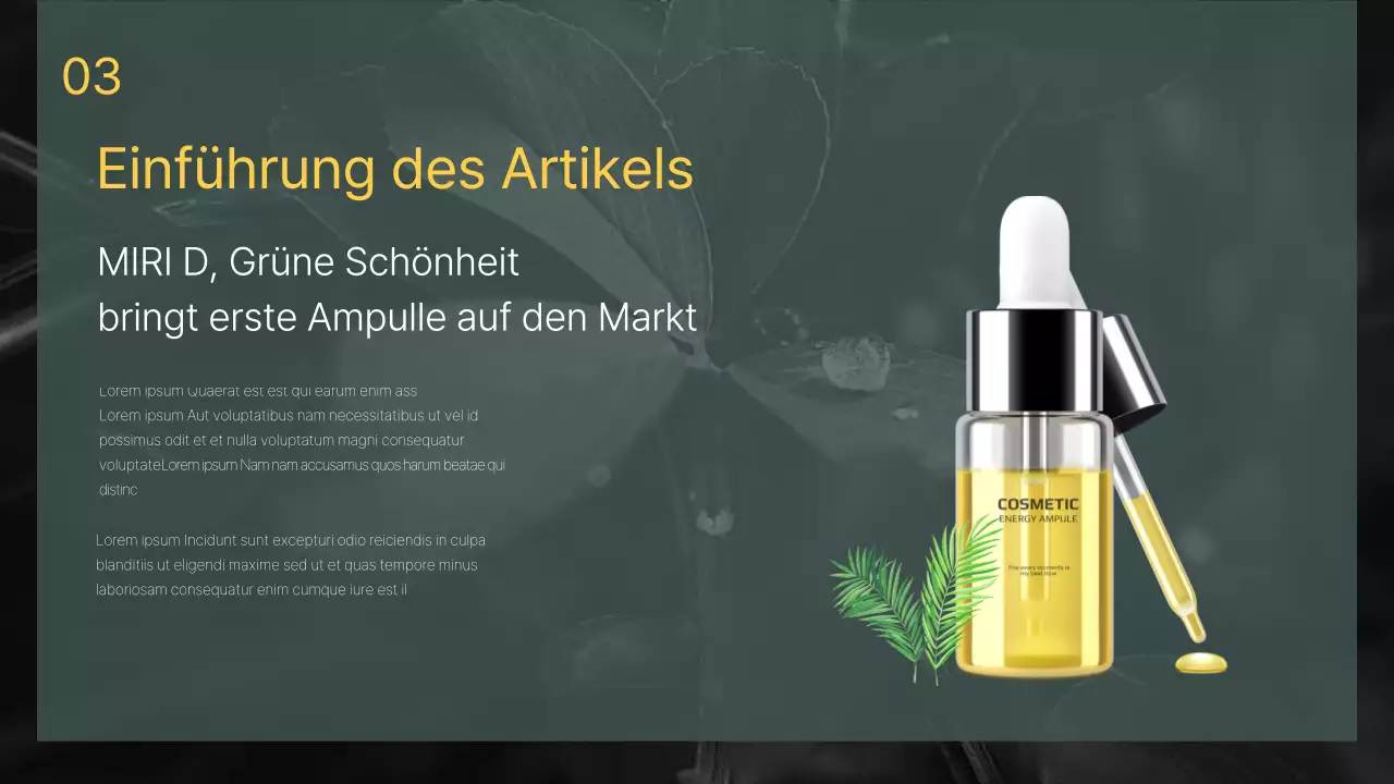 Green Black Tone Schönheitspflege Produktführer