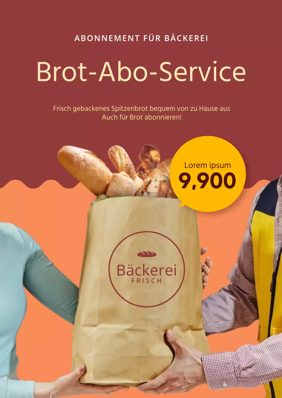 Brown Orange Bread Abo-Service mit klarem Konzept