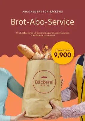 Brown Orange Bread Abo-Service mit klarem Konzept