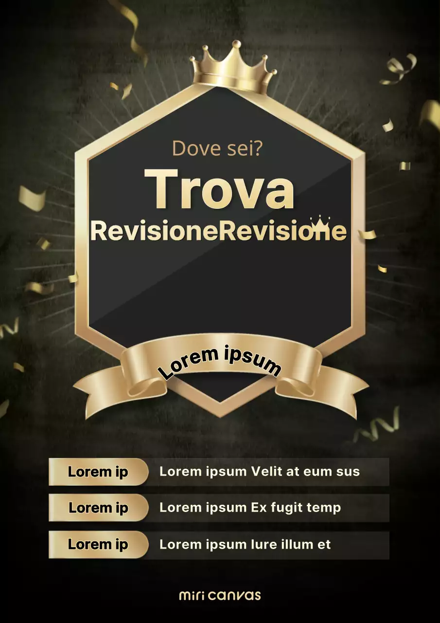 Un concetto glamour e oro scuro per l'evento Review of the Month