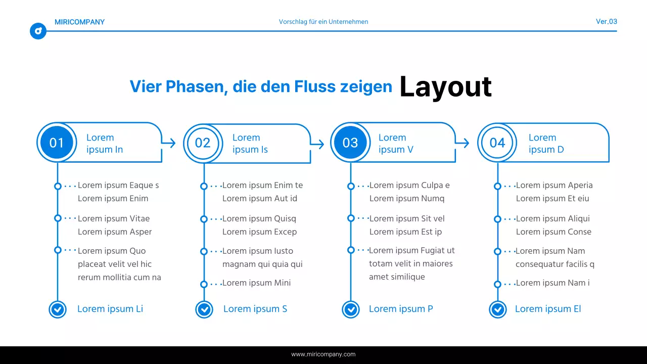 Einfacher Bericht mit blauer und weißer Texthervorhebung