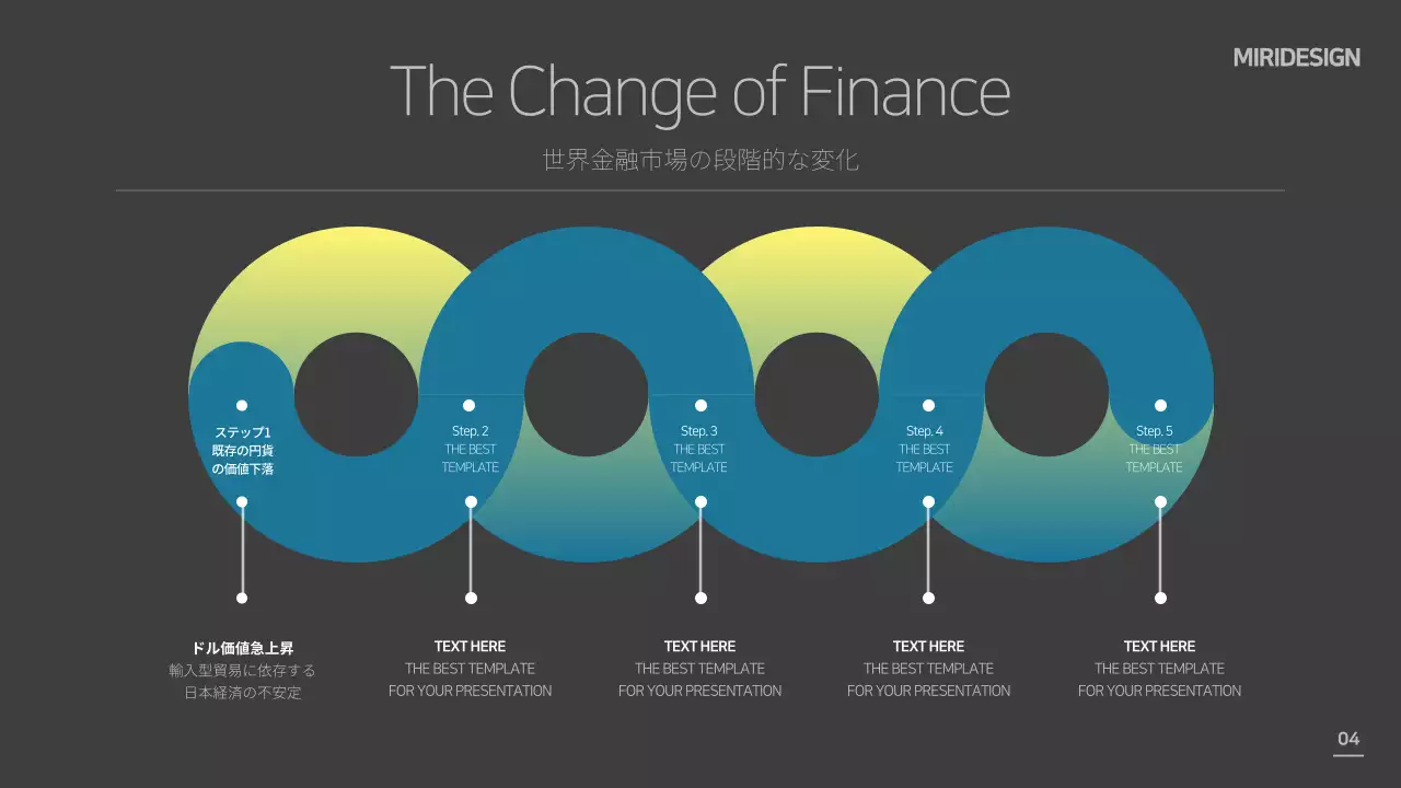 黒 モダン 金融 報告書 プレゼンテーション