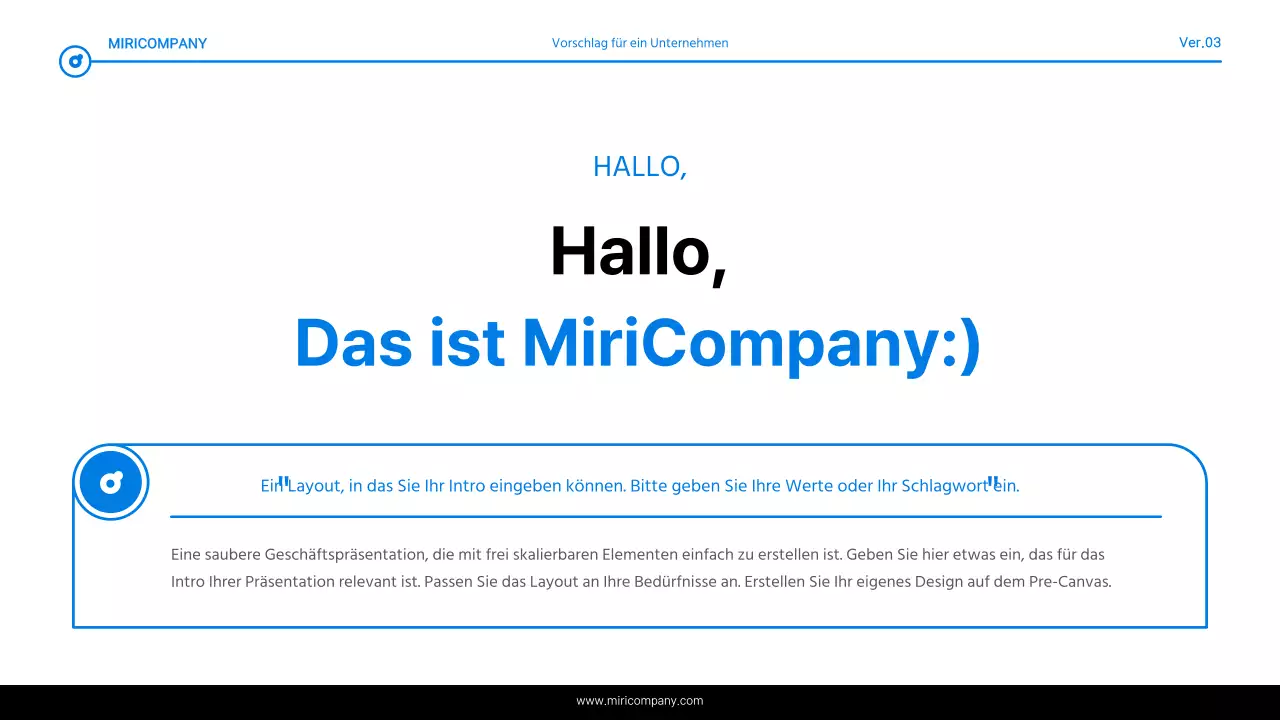 Einfacher Bericht mit blauer und weißer Texthervorhebung