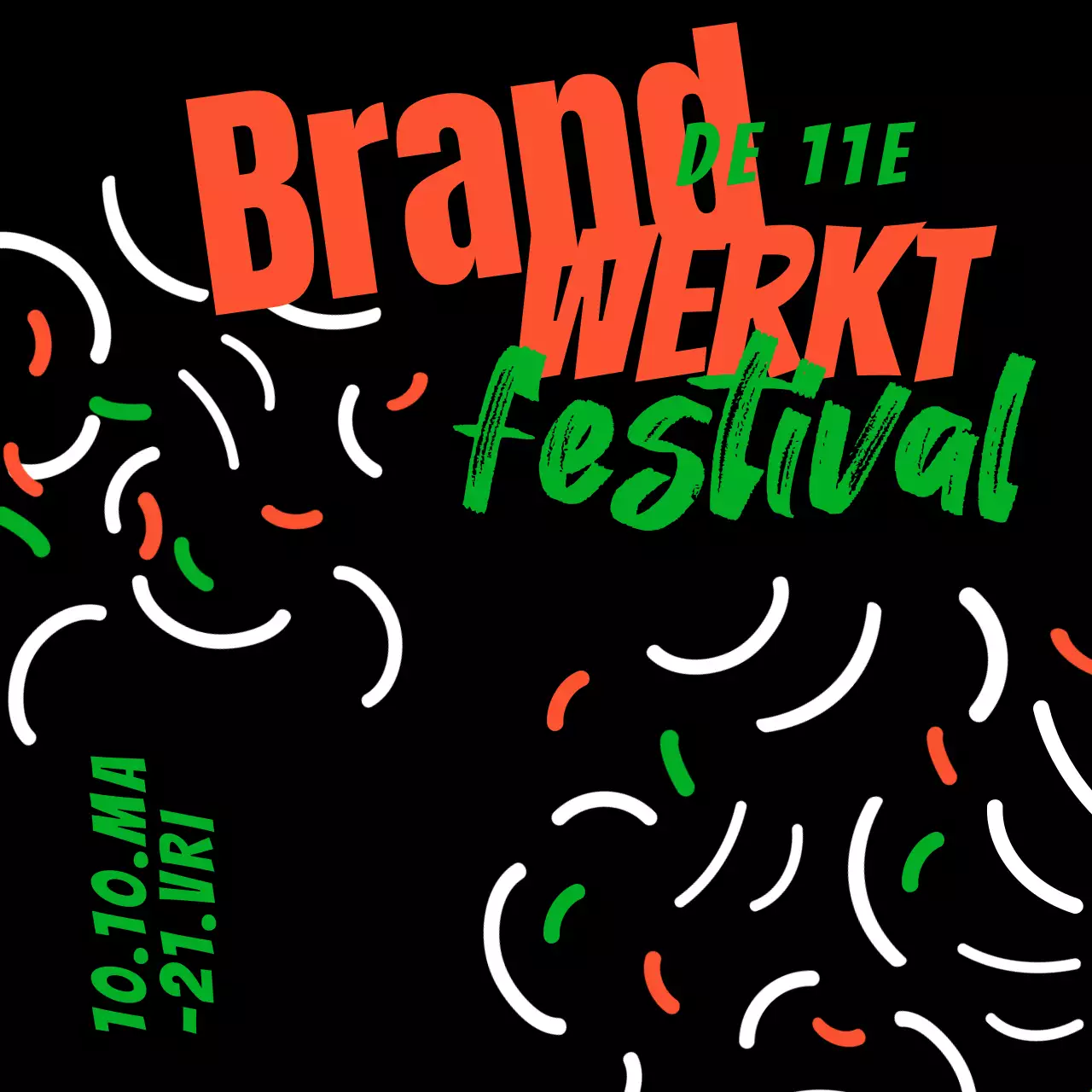 Zwarte en oranje albumhoes