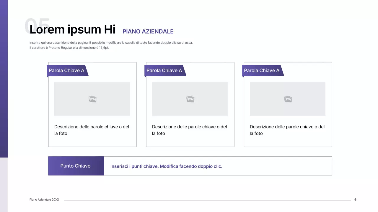 Kit di presentazione del business plan con concetto di indice viola sfumato