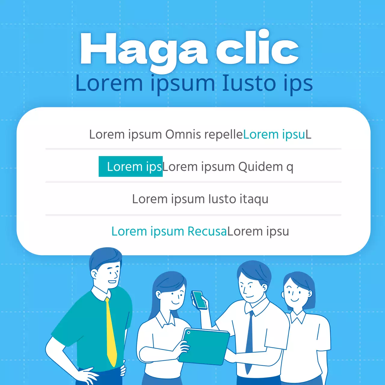 Tarjeta de etiqueta para el teléfono de la oficina en celeste y amarilloNoticias