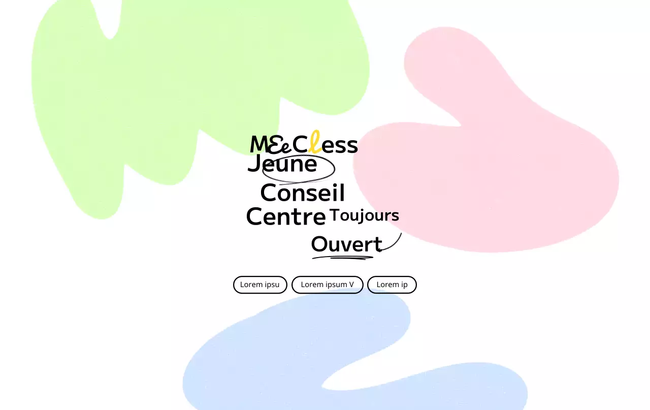 Une classe de conseil sur le campus avec un concept typographique coloré