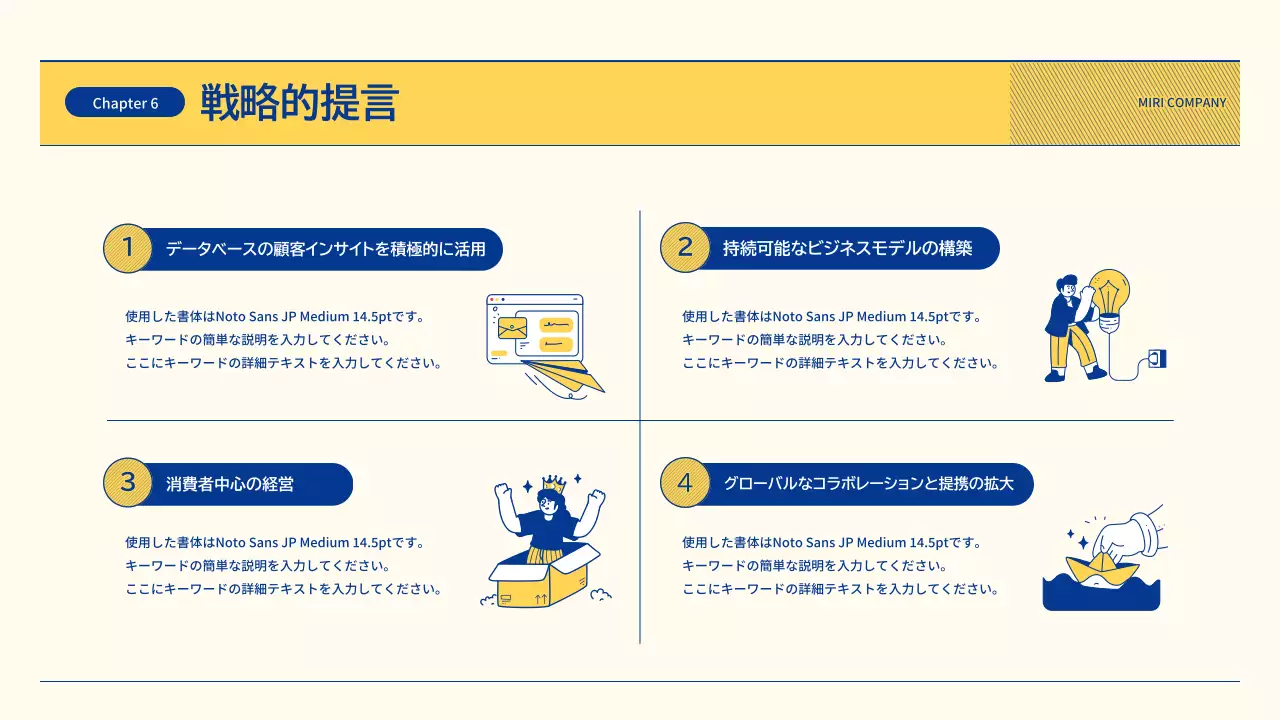 黄色 モダン ビジネス プレゼンテーション