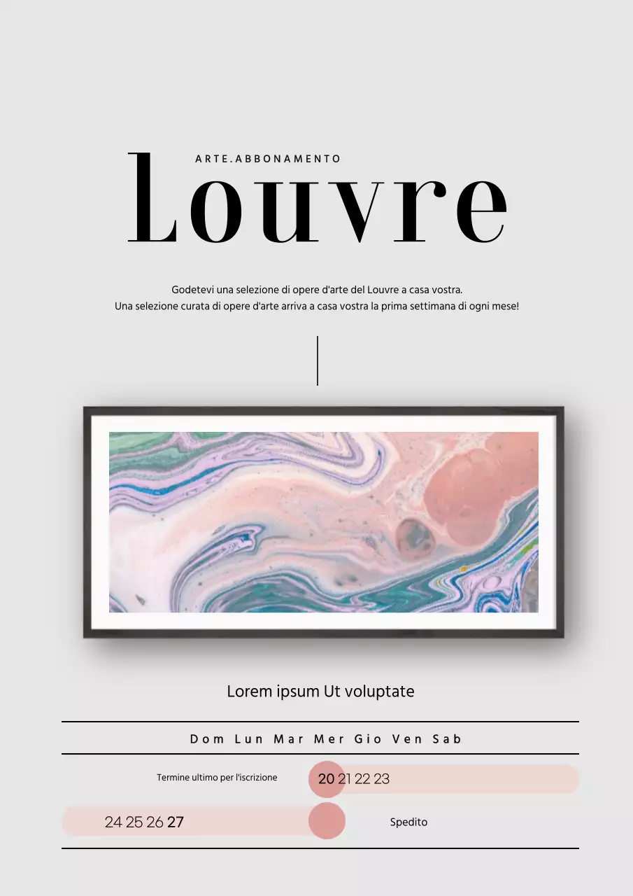 Evidenziare le immagini in grigio per promuovere le consegne ricorrenti