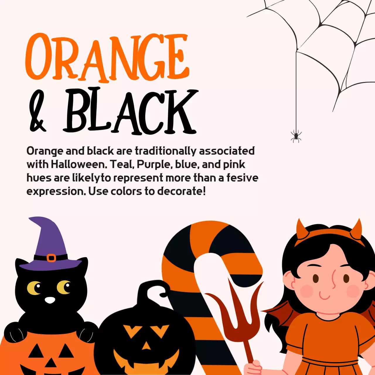 Orange Retro Halloween Promotion Social Media Post