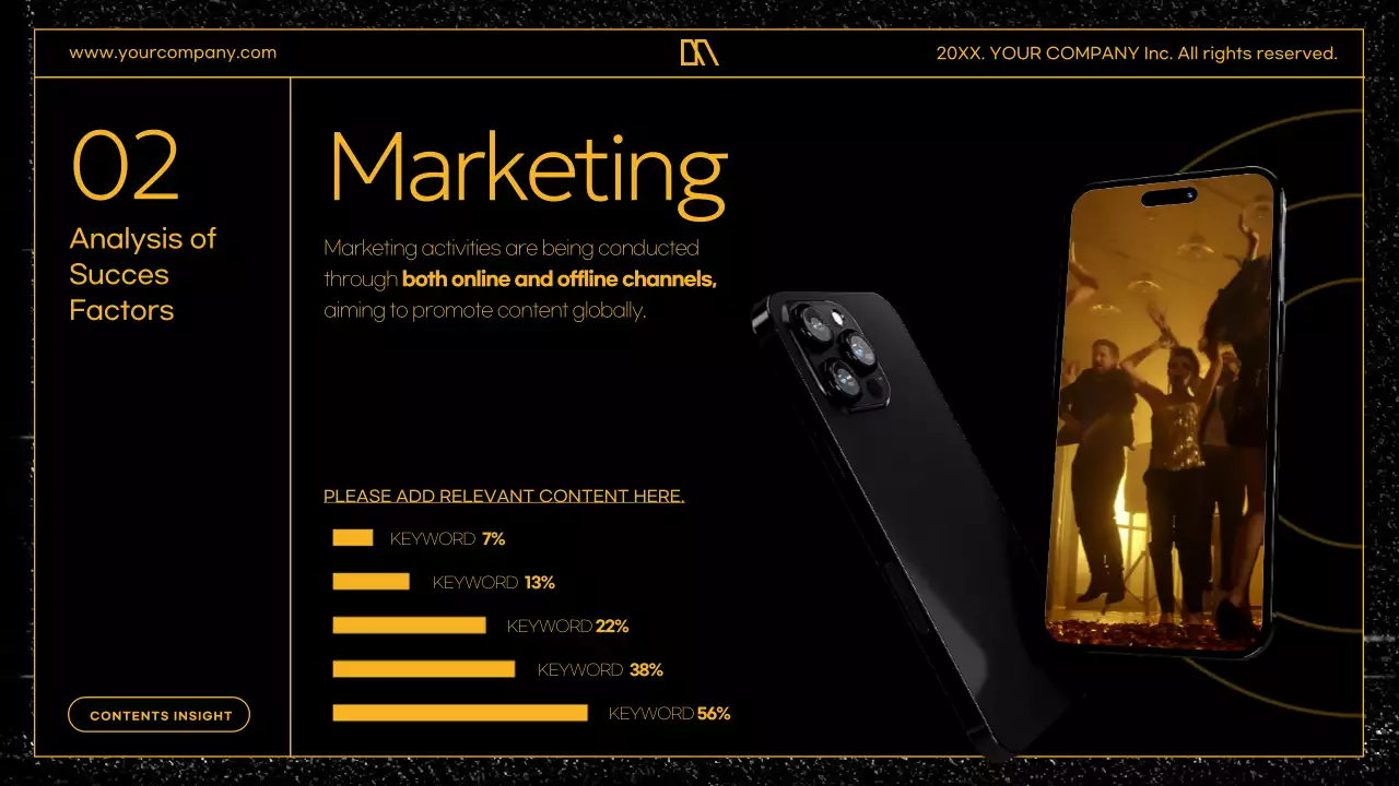 블랙 모던 콘텐츠 프로모션 프리젠테이션