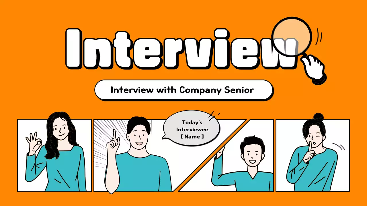 Simple orange Q&A presentation