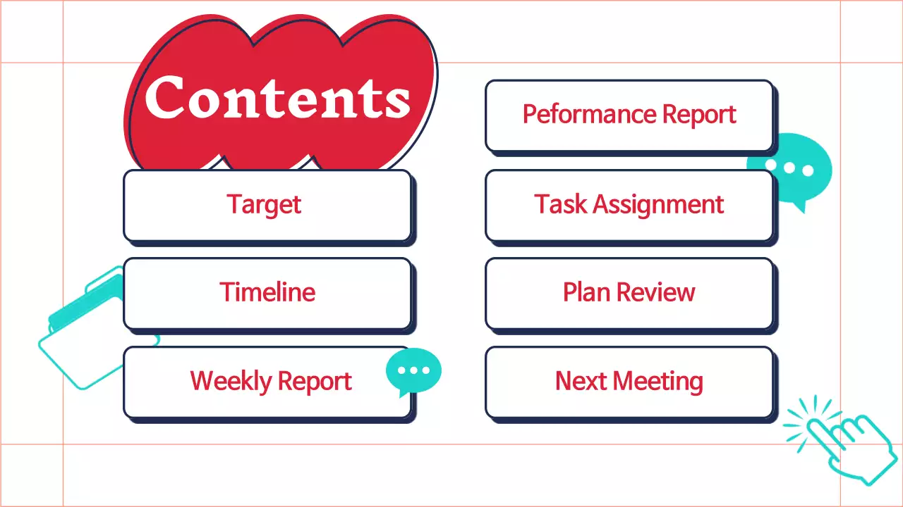 Marketing minutes reports trending in red and mint