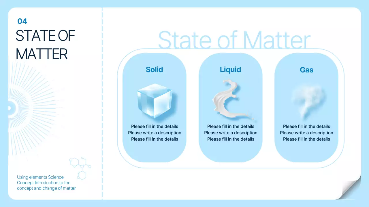 블루 추상 과학 프레젠테이션