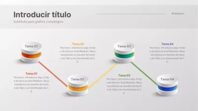 Gráfico cronológico con un concepto tridimensional sencillo