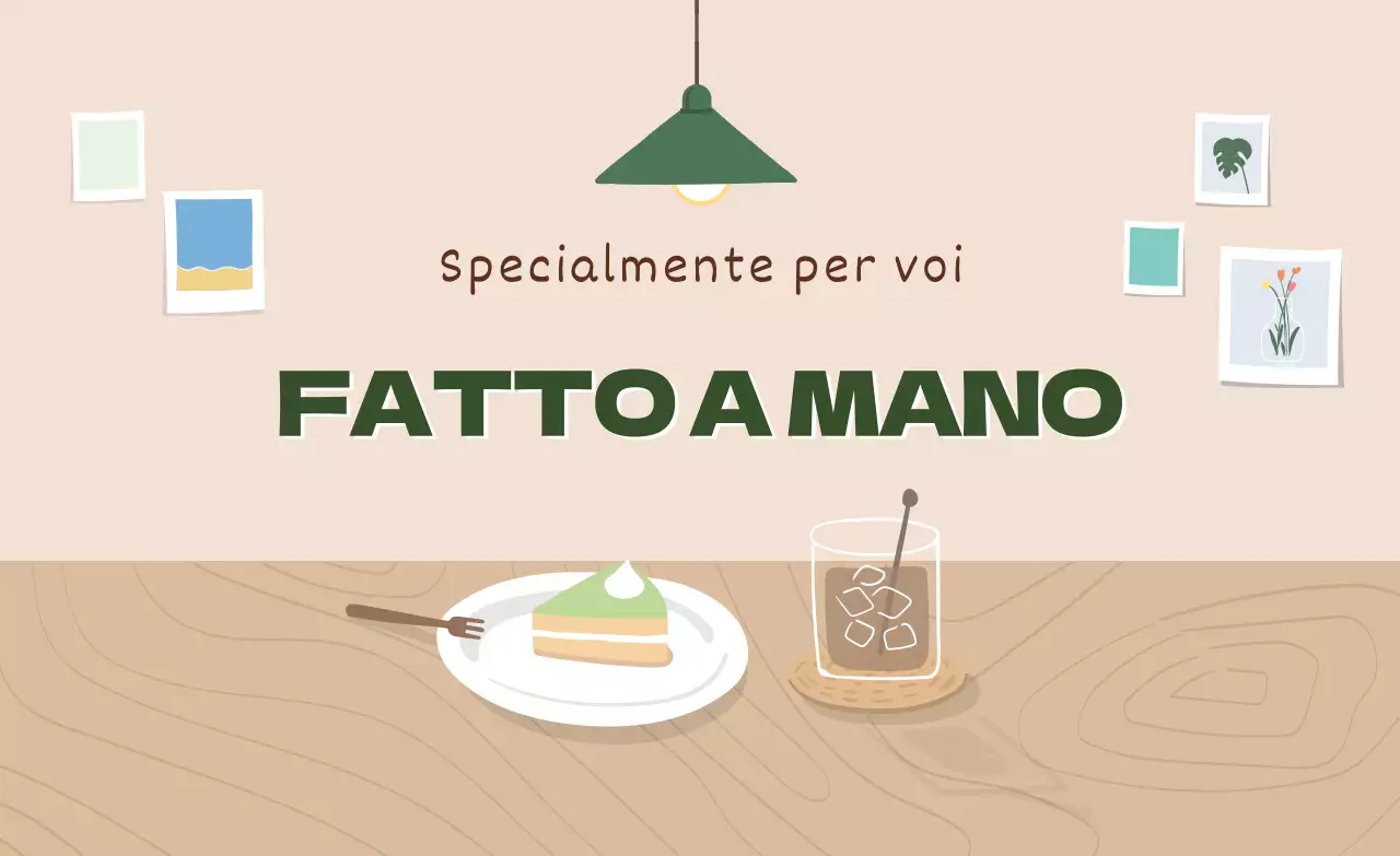 verde beige illustrazione moderno interno casa caffè evento promozione