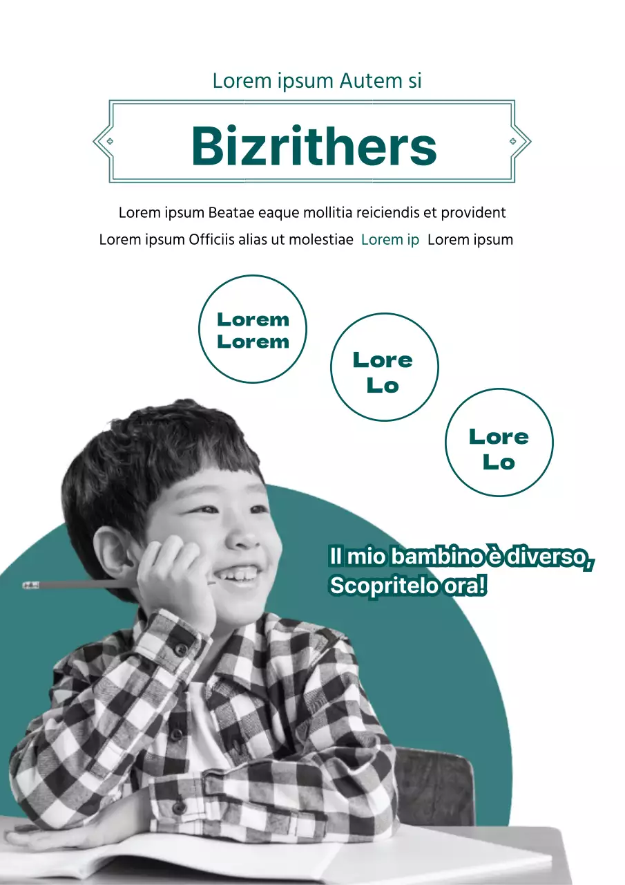 Promuovete la vostra scuola con una foto verde e colori solidi