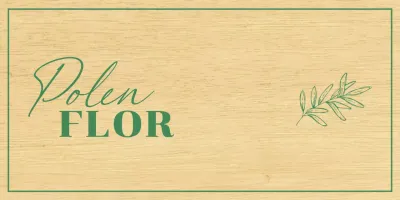 Diseño de floristería con ilustraciones botánicas verdes dibujadas a mano