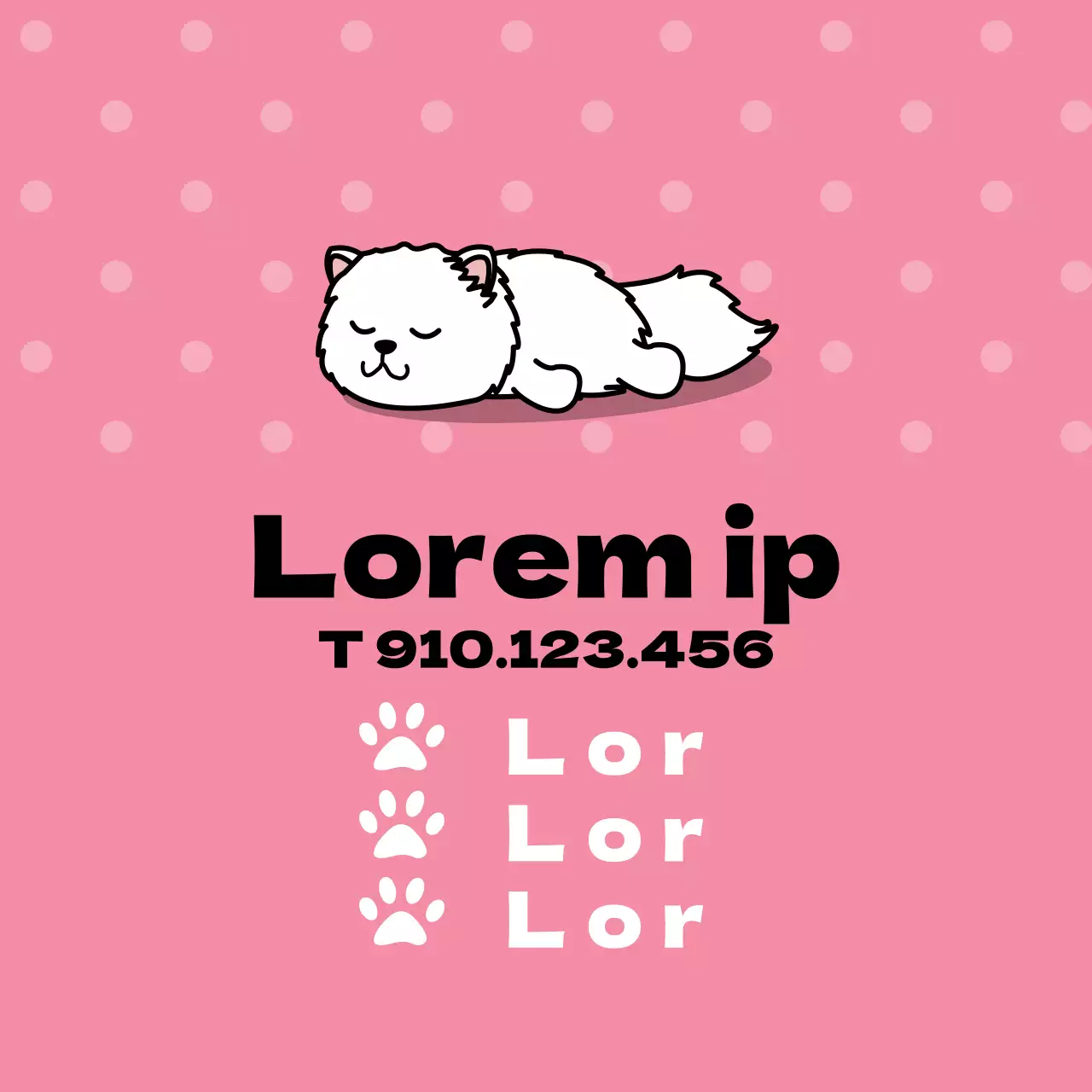 Personaje rosa ilustración clínica veterinaria