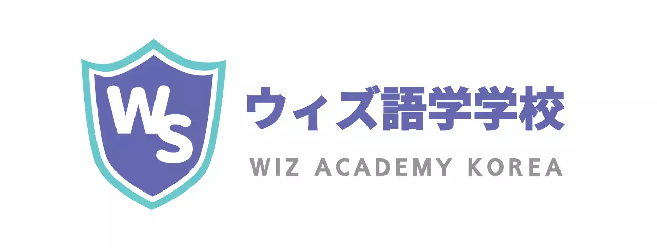 ミントとパープルのシンプルでモダンなロゴスタイルで塾の宣伝用