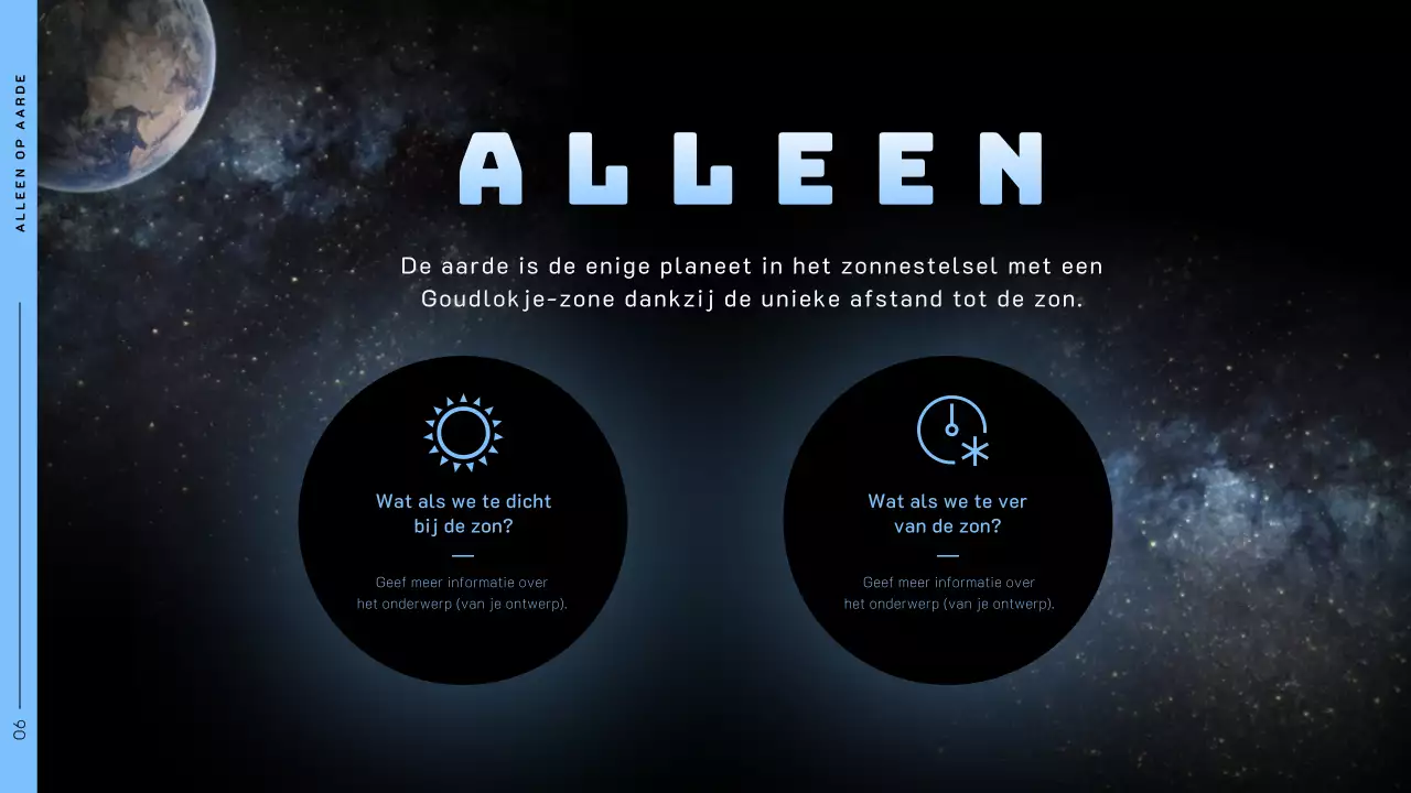 Ruimtethema met ruimtefoto's op een zwarte achtergrond