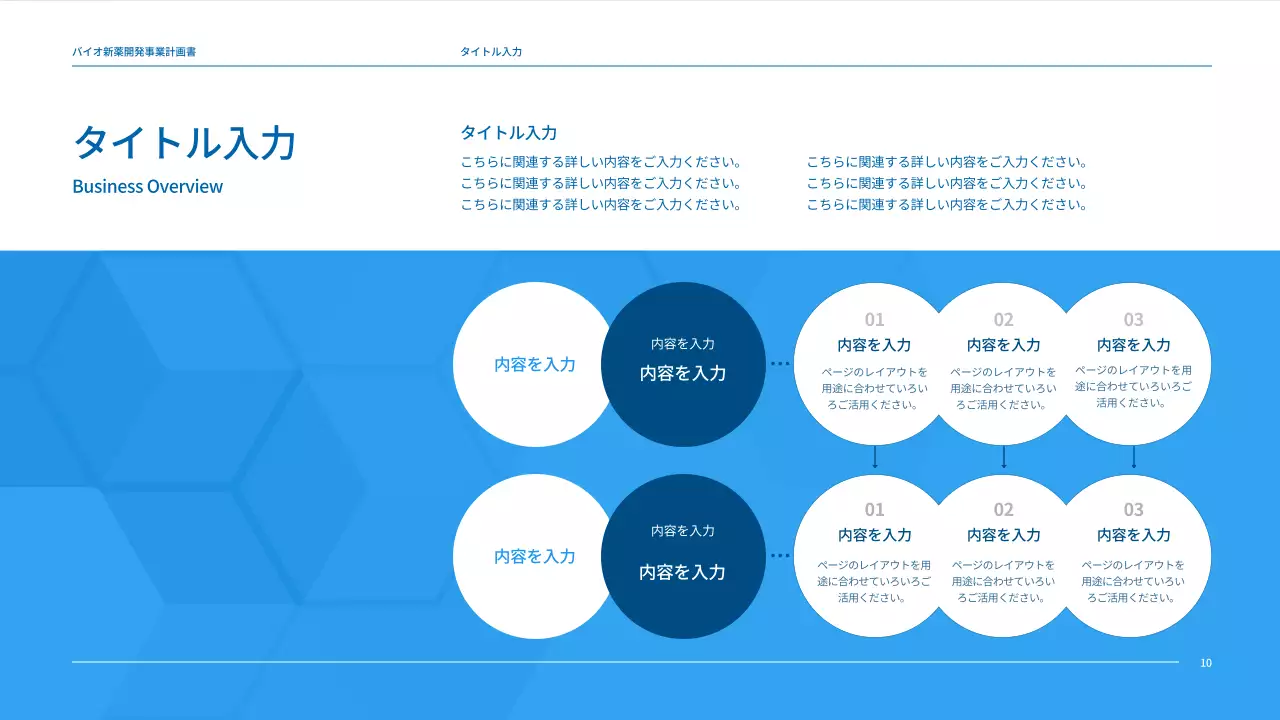 ブルートーンのすっきりとした製薬会社の新薬開発事業計画書