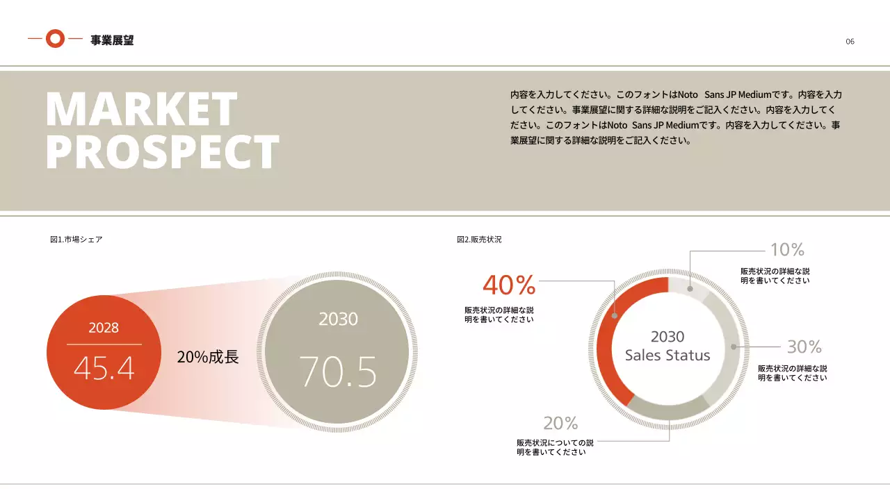 ベージュ モダン ビジネス プレゼンテーション