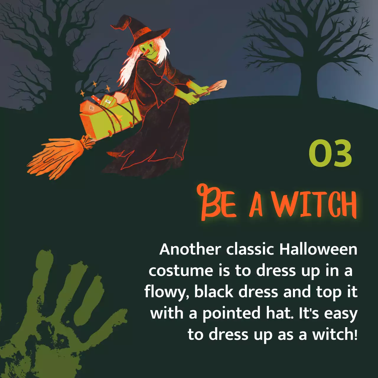 Introducing the green and orange sci-fi Halloween costume