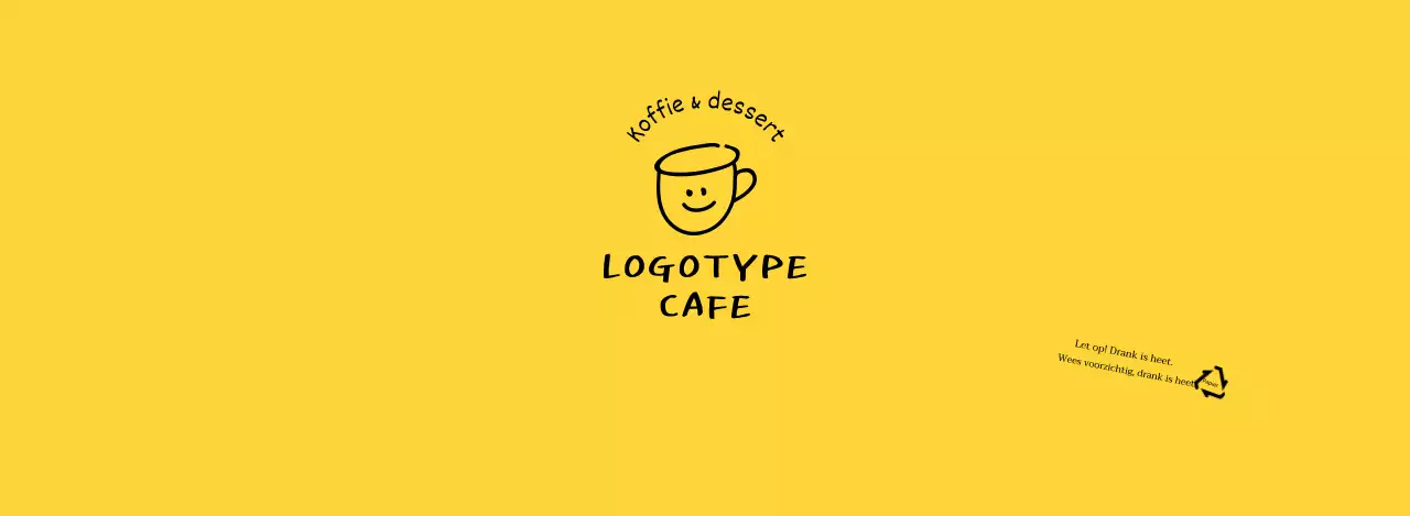 Witte gele handgetekende illustratie