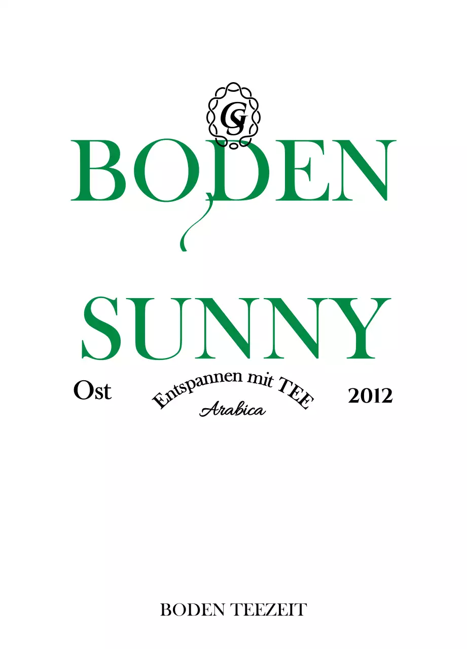 Luxuriös geschwungene Teebeutel