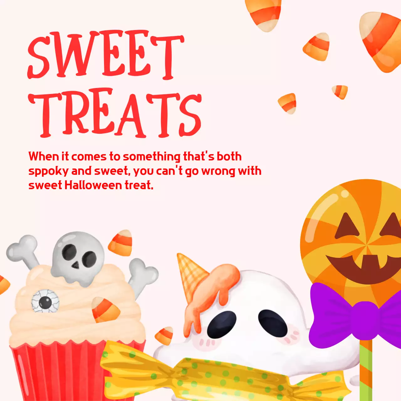 Orange Retro Halloween Promotion Social Media Post