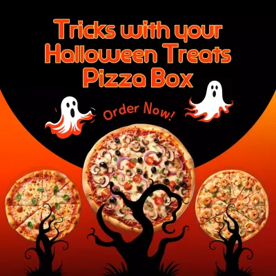 Orange Retro Pizza Promotion Instagram Post