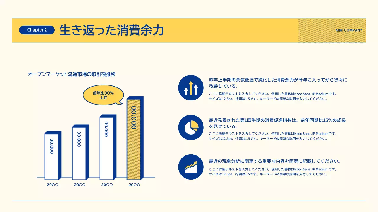 黄色 モダン ビジネス プレゼンテーション