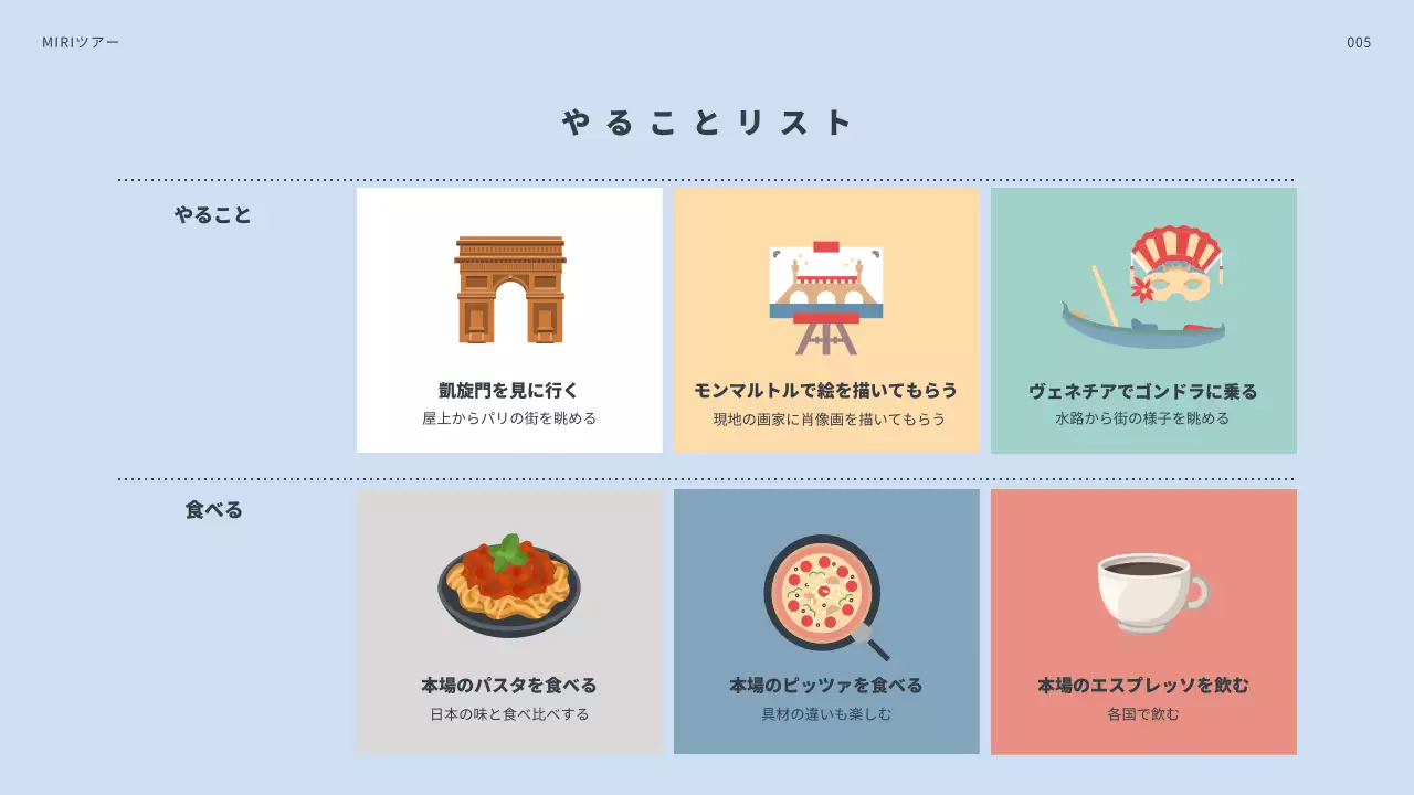 水色 オシャレ 旅行 計画書 プレゼンテーション