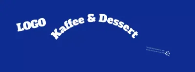 Blauer einfacher Schriftzug Text Cafe