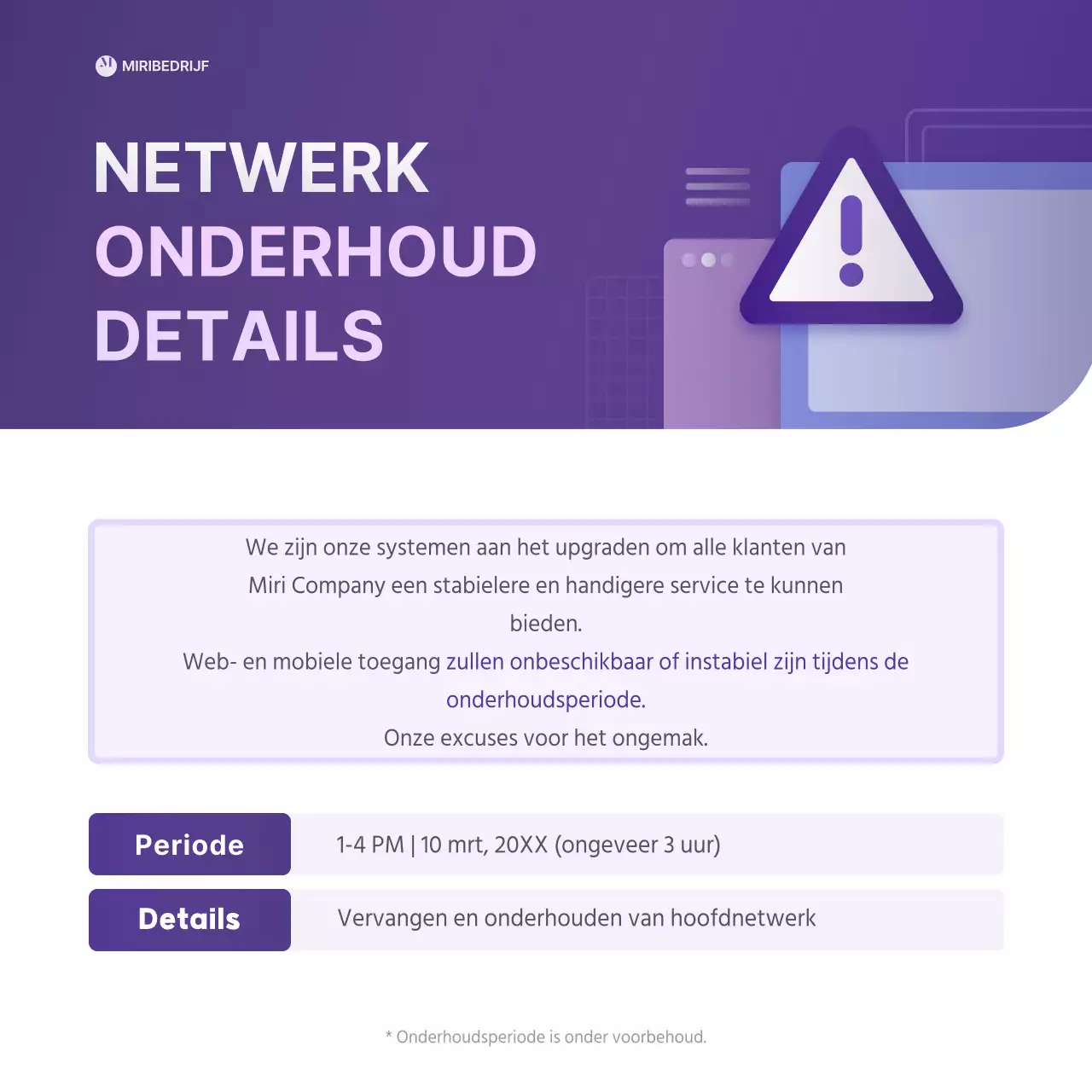 Een eenvoudige, paarse en witte gids voor netwerkcontroles