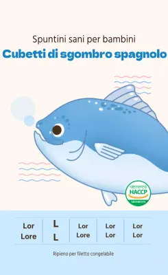 Adesivo verticale frutti di mare