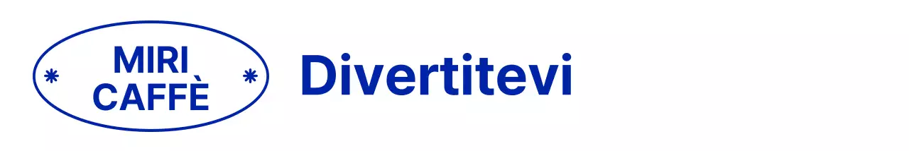 Forme semplici e pulite e testo in blu marino per un caffè alla moda