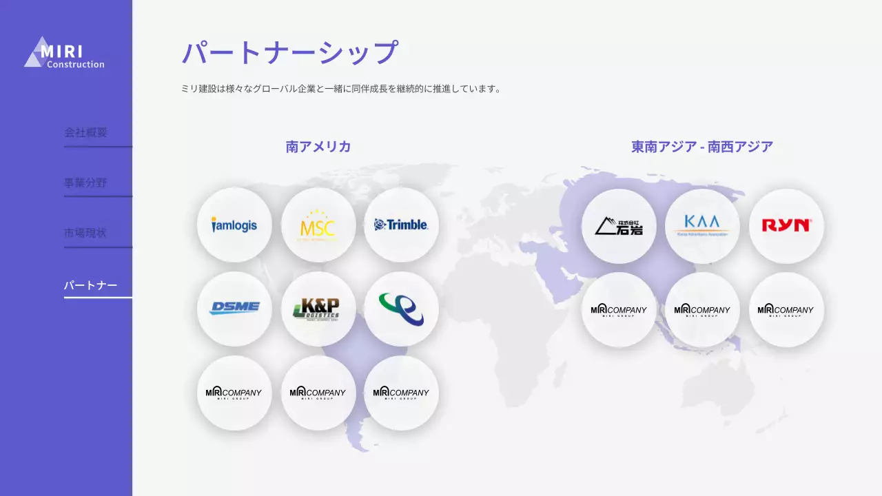 青 モダン 企業 プレゼンテーション