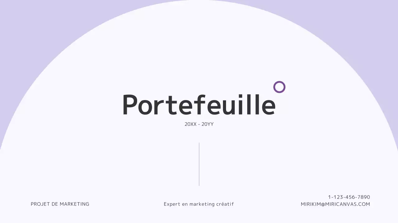 Un portefeuille de conception marketing propre