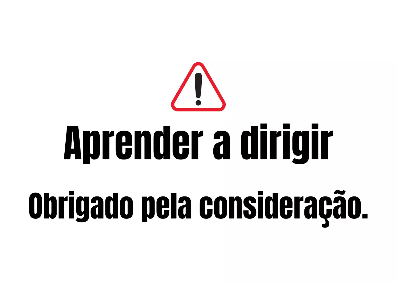 Guia de Condução para Principiantes Vermelho Preto Legível
