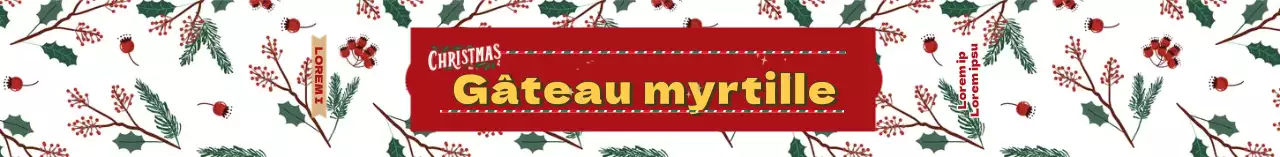 Gâteau de Noël blanc rouge à motifs illustrés