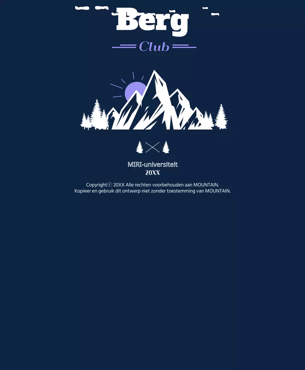 Bergbeklimming club t-shirt met bergen en de zon