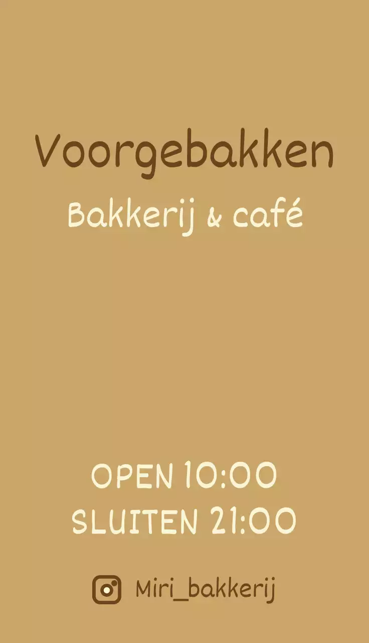 Promoot bakkerijen en cafés met schattige lichtgele en bruine broodkarakters