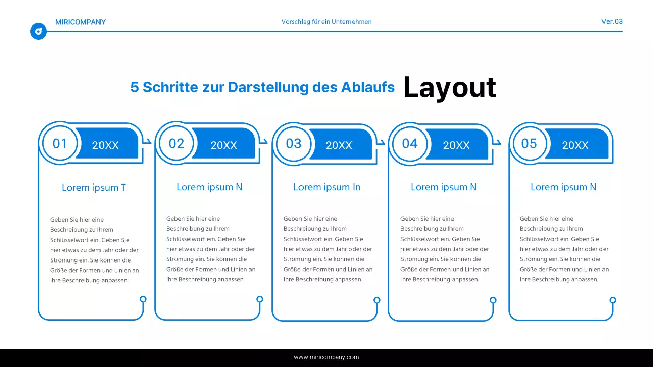 Einfacher Bericht mit blauer und weißer Texthervorhebung