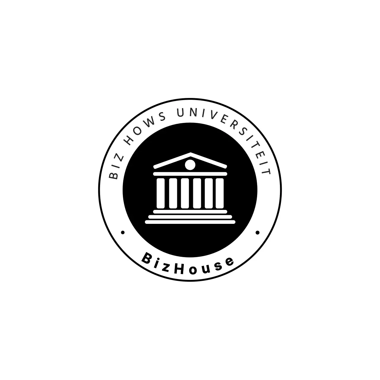 Strakke witte en zwarte amble logostijl voor scholen en clubs