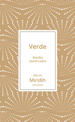 Etiqueta difusora con motivo decorativo beige