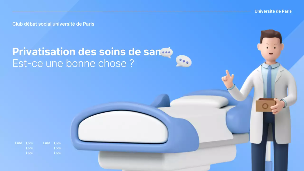 Présentation Blue Simple pour le débat sur la privatisation des soins de santé